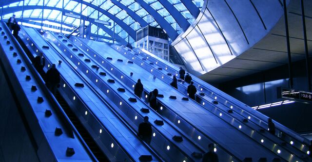Canary Wharf escalator