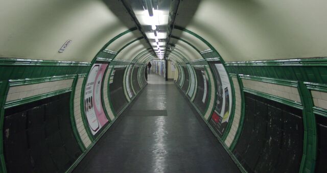Bakerloo Line passageway at Embankment station