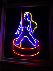 Neon stripper sign