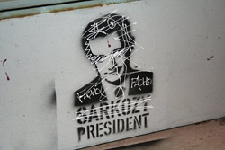 Nicolas Sarkozy graffito