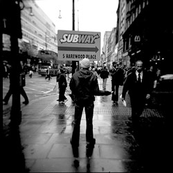 Sandwich board man