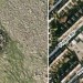 11414_V2damage Left: Occasionally, craters are still visible, as here on Leyton Marsh. Right: Often, whole blocks were obliterated, as can still be seen in this aerial image of Brockley.