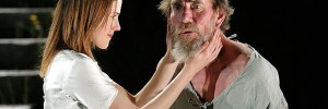 11693_0205_lear Amanda Hale (Cordelia) and Pete Postlethwaite (Lear). Photo by Stephen Vaughan