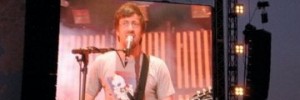 The brilliant Graham Coxon on the video screens at Hyde Park / image by Lindsey Clarke