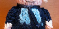 Here's a toy Boris we knitted earlier.