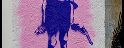 14827_1510_gun Image of Diane Arbus -inspired graffito by Herschell Hershey