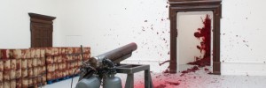 Anish Kapoor 'Shooting into the Corner' 2008-09, installed at the Royal Academy of Arts, London, 2009 Photography: Dave Morgan