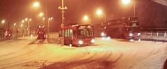 Crystal Palace bus station in the snow, last night, by Jan Bode in the Londonist Flickr pool.