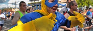 16250_bananamanrun "Bananaman" set a new record in 2009 for fastest runner dressed as a cartoon character. Photo by Jamie MacDonald Cole