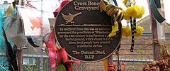 The gates of Cross Bones burial ground, Southwark