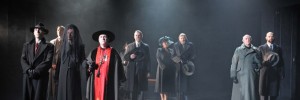 The dramatic opening scene, marking the Duchess a widow