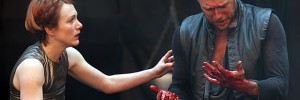 Elliot Cowan (Macbeth and Laura Rogers (Lady Macbeth). Photo by Ellie Kurttz