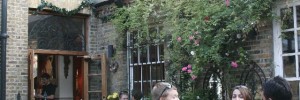 The rear courtyard at Carvosso's.
