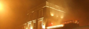 Hawley Arms on fire, 2008. Image by M@.