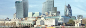 London's future skyline; the Walkie-Talkie tower is to the left