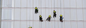 Window cleaning... but can you guess which building? Photo / Mike King.