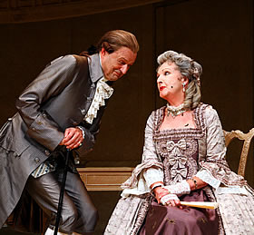 Peter Bowles and Penelope Keith star in The Rivals at Theatre Royal Haymarket. Photo by Nobby Clark