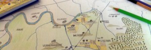 Map of Anglo Saxon London, under construction