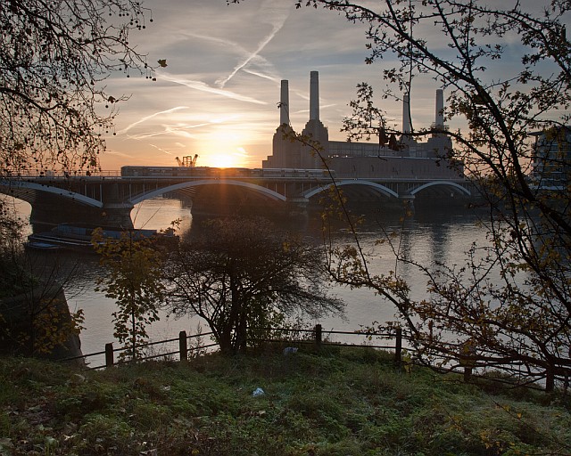 Sunrise over Battersea Power Station