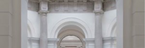 The rotunda, with spiral staircase leading down.