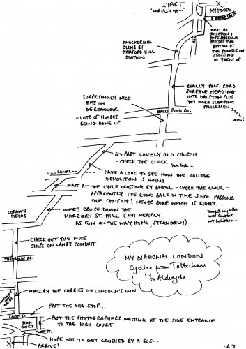 Diagonal London map