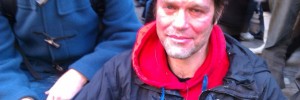 Image of sprayed protester by donnachadelong. Click for original twitpic.
