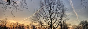 Sunset over Kensington Gardens, by yorkshire stacked.