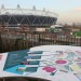 The Olympic Stadium and a map of the site (Nov 2010)