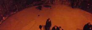 Looking down to the chamber floor.