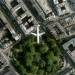 As many people have noticed, the photographs capture a plane over Russell Square.