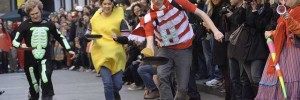 Where's Wally leads the field at Great Spitalfields Pancake Race by olliepix