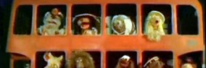 Multicultural Muppets on a London bus.