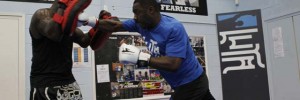 Idris Elba and Daniel Sams slug it out