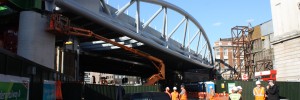 Et voilà! The bridge was lowered in position on the afternoon of Day 3
