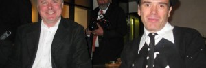 Laurence Lynch with Soho legend Sebastian Horsley