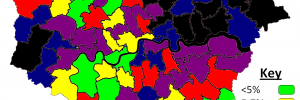 Constituencies sorted by proportion of population without any qualifications