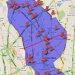 Map of exhibiting venues. Click to go to the interactive version.