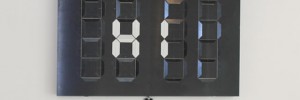 Hye-Yeon Park's Autonomous Clock ...says Hi! We failed to get a photo of it actually telling the time..