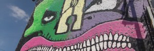 Cyclops, Gold Peg, Mighty Mo and Sweet Toof come together near Hackney Wick.