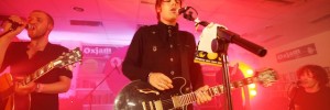 Charlie Simpson playing in the Dalston Oxfam store on the 28th September 2011 at the launch of OXJAM