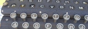 An Enigma machine. See Thursday for a cracking codebreaking event.