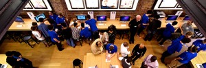 Opening day at the Apple Store, August 2010