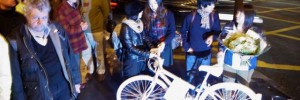The Ghost Bike for Deep Lee, where tonights protest takes place.