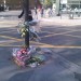 Flowers at the roadside for Min Joo Lee, photo my James Thomas (@JamesWPThomas)