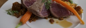Iberico pork and Portuguese bread pudding at the Corner Room