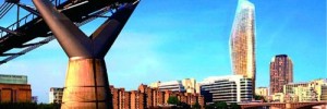 The view from beneath Millennium Bridge