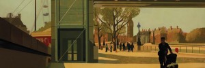 Southbank, David Piddock, Oil on gesso board, 50 x 76 cm