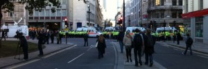 The scene in Finsbury Square, around 3.30pm.