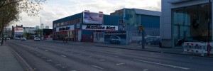 The Highway (formerly Ratcliff Highway). The first murders took place at a house located somewhere between the car showroom and the petrol station.