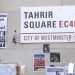 A sign for Tahrir Square at Occupy LSX.
